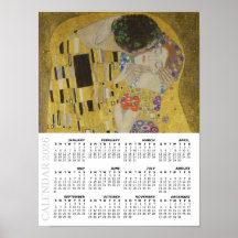 2026 Calendar, Large, The Kiss / Gustav Klimt