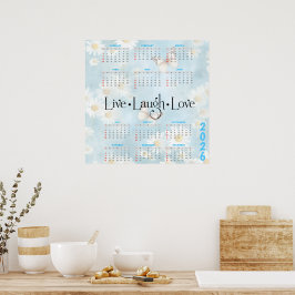 Poster 2026 Daisy Butterfly Calendar