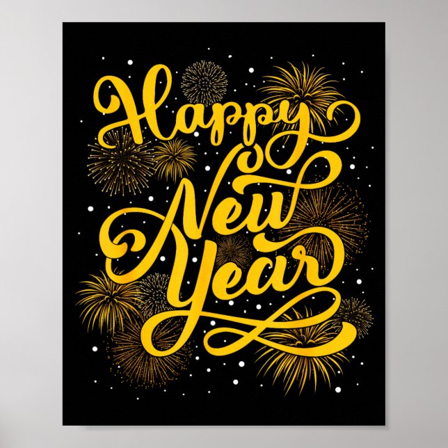 Poster 2026 Happy New Year Firework New Year's Eve Party  (Frente)