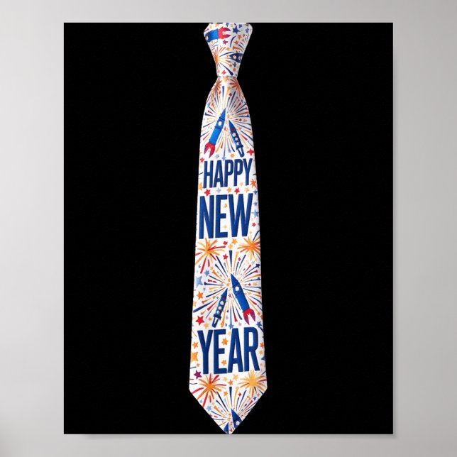 Poster 2026 New Year’s Party Fireworks Funny Celebration  (Frente)