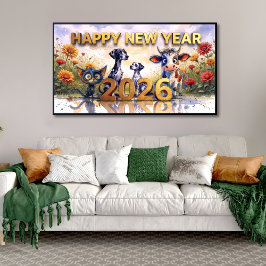 Poster 2026 Whimsical Animals Print/Samsung Frame TV Art