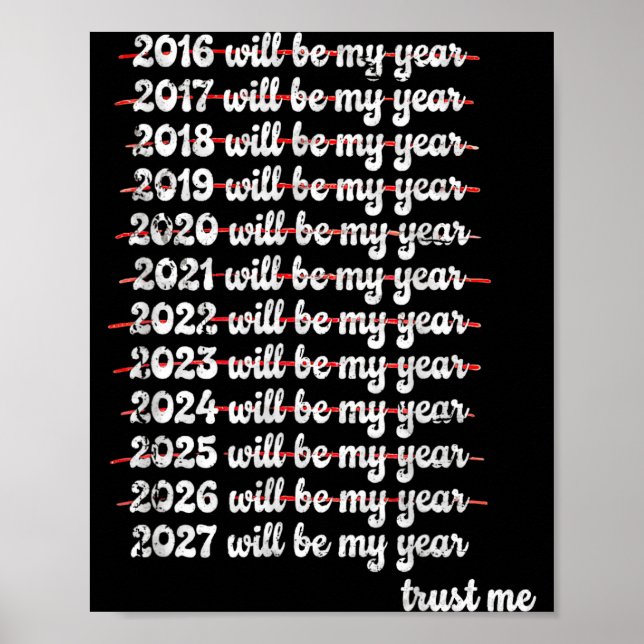 Poster 2027 Will Be My Year Procrastination New Year Reso (Frente)