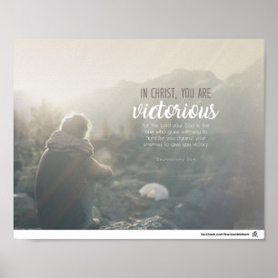Poster 20:4 de Deuteronomy - você é vitorioso
