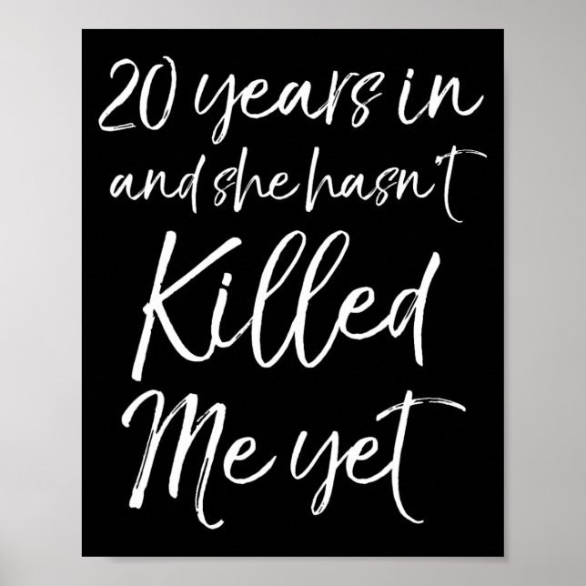 Poster 20 aniversário de 20 anos e ela fez&#39;t Ki (Frente)