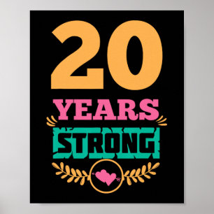 Poster 20 Aniversário do Presente Idea 20 Anos Forte