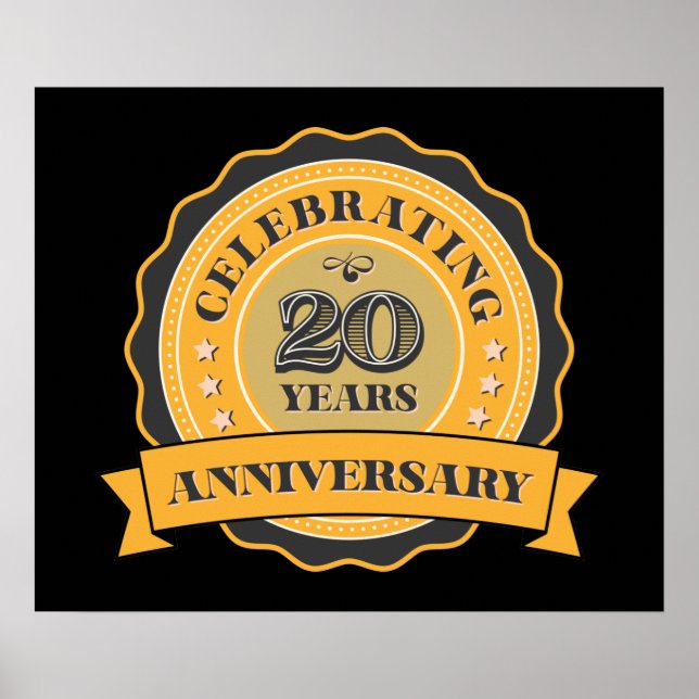 Poster 20 ano bonito (Frente)