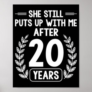 Poster 20 Anos De Casamento De Marido 20 Engraçado Annive
