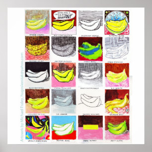 Póster 20 bananas 3x3