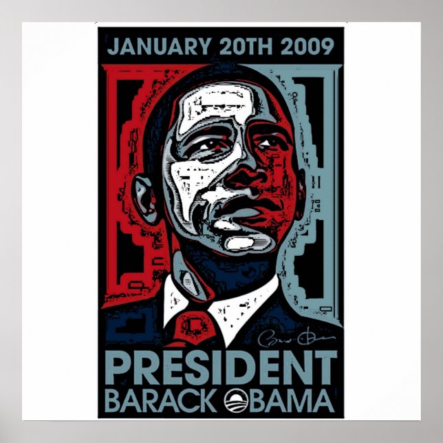 Poster 20 de Janeiro de 2009, Presidente Barack Obama (Frente)