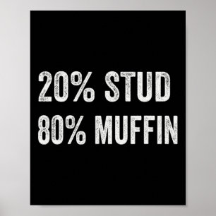Poster 20% Garanhão 80% Bolo Funny Valentine Frases Pai