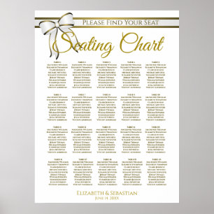 Poster 20 Gráfico de Casamento de Casamento de Fita Branc