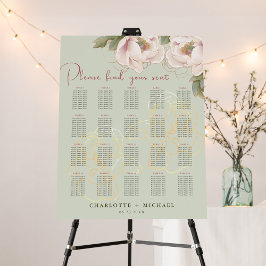 Poster 20 Gráfico de Sábio Floral de Mesa e Blush