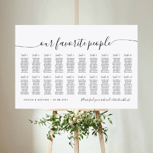 Poster 20 Mesa Elegante Nossas Pessoas Favoritas Carta de