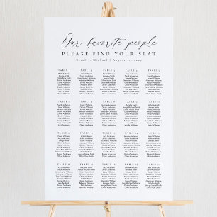 Poster 20 Mesas Nosso Gráfico de Assentos de Pessoas Favo