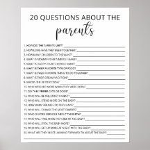 20 Perguntas sobre o jogo de chá de fraldas dos Pa