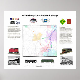 Póster 20"x16", Ohio Railways: Miamisburg/Germantown v1d1