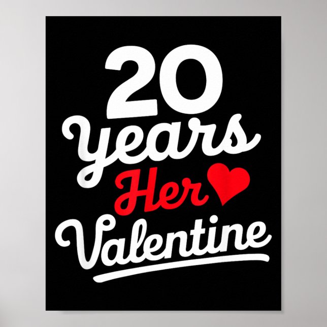 Poster 20 Years Her Valentine _ Anniversary Couples Valen (Frente)