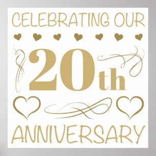 Poster 20o Aniversário de casamento