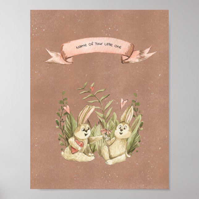 Poster (21,6 x 27,9 cm) - Dois coelhos (Frente)
