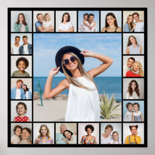 Poster 21 Colagem de Fotos - A Cor De Fundo Pode Ser Alte