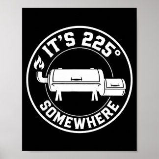 Poster 225 Em Algum Lugar Grau Churrasco Engraçado Amante