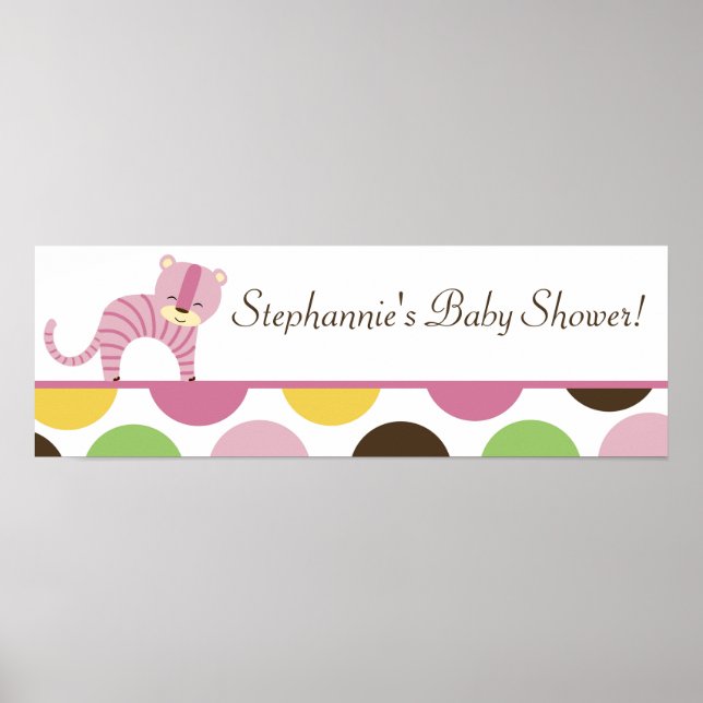 Póster 22,5"x7,5" - Faixa personalizada Rainha da selva (Frente)