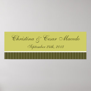 Póster 22,5"x7,5" - Faixa verde personalizada da Martini 