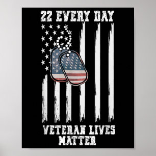 Poster 22 Conscientização sobre Suicídio de Veteranos Tod