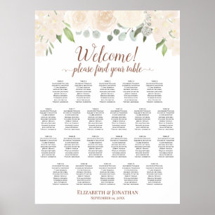 Poster 22 Gráfico Floral de Casamento de Pêssego com Blus
