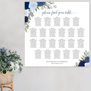 Poster 22 Mesa Azul Boho Sentado Floral