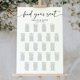 Poster 22 Mesa Encontre seu gráfico de assentos