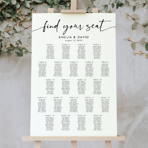 Poster 22 Mesa Encontre seu gráfico de assentos