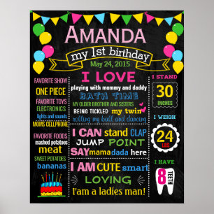 Poster 233 do sinal do quadro do aniversário dos