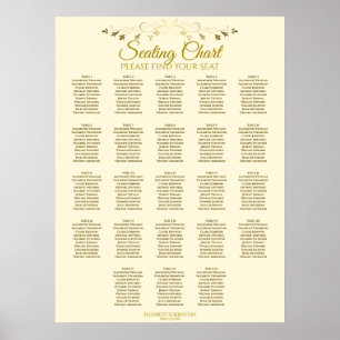 Poster 23 Gráfico de Assentos de Casamentos Elegantes de 
