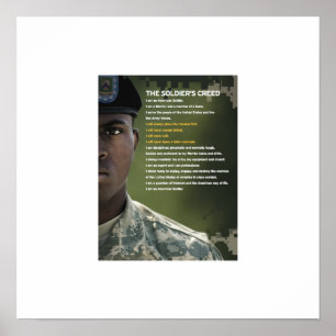 Poster 23x23 do credo dos soldados