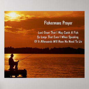 Poster 24" da oração do pescador x 20",