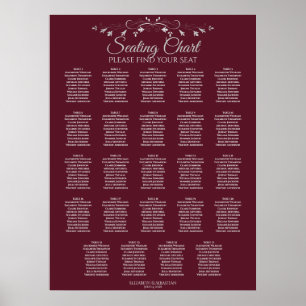 Poster 24 Gráfico de Assentos de Casamento de Borgonha El