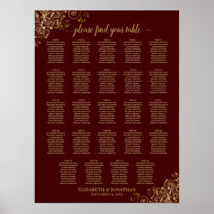 Poster 24 Gráfico de Assentos de Casamento de Casamentos