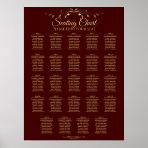 Poster 24 Gráfico de Assentos de Casamento de Casamentos 