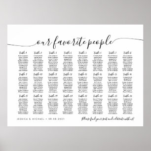 Poster 24 Mesa Elegante Nosso Pessoas Favoritas Gráfico d