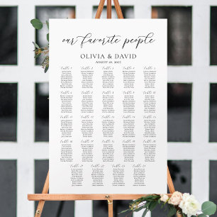 Poster 24 Mesas Nosso Gráfico de Assentos de Pessoas Favo