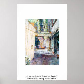 Póster 24, rue des Orfevres, Estrasburgo (França)
