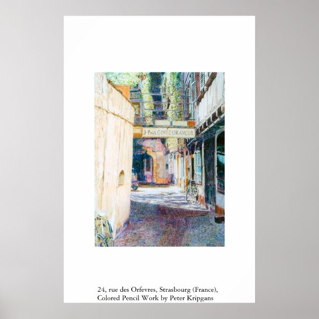 Póster 24, rue des Orfevres, Estrasburgo (França) (Frente)