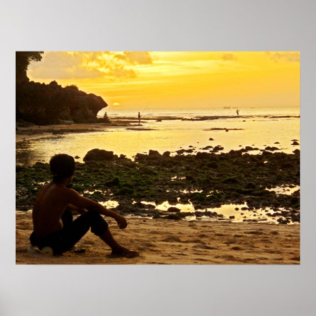 Poster (24"x18") Padang Beach Bali (Frente)