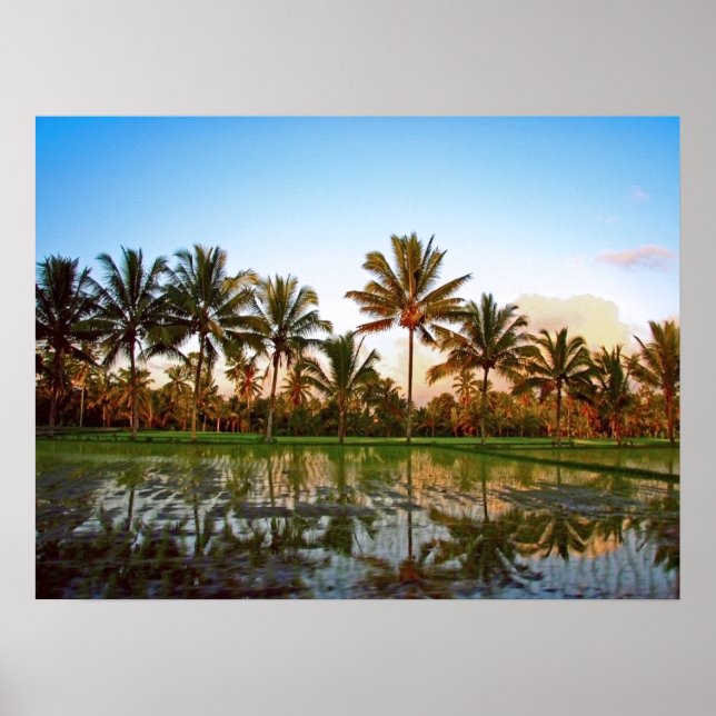 Poster (24" x 18") Palm Trees Bali (Frente)