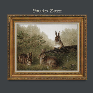 Poster 24 x 18'' Pintura do coelho ventilado