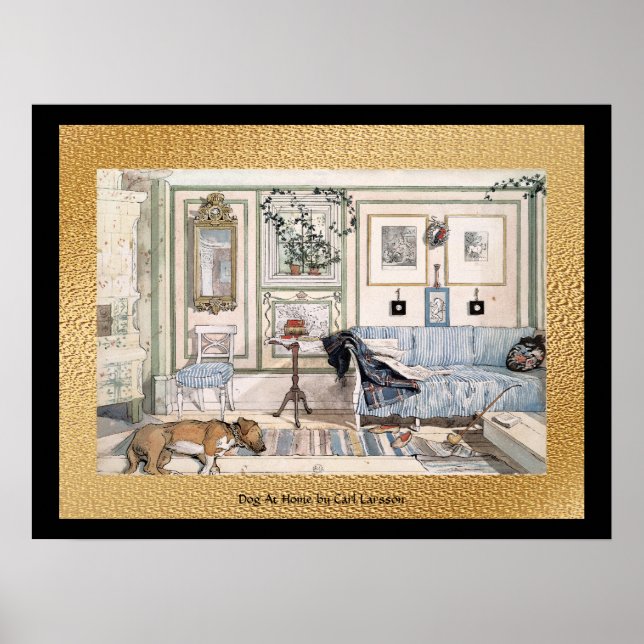 Poster 24 x 18 Preto e Dourado (Frente)