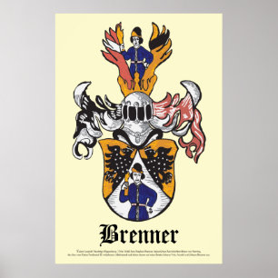 Poster 24x36 da crista da família de Brenner