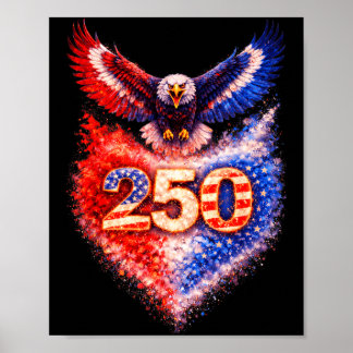 Poster 250º Aniversário 1776-2026 Bandeira da América 4 d
