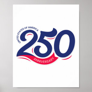 Poster 250º Aniversário América Semiquincentenário EUA J